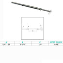 Stainless Steel 1/4" Threaded Drop Pin & Hand Swage Stud Turnbuckle 1/8" Cable