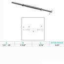 4Pc Stainless Steel 1/4" Threaded Drop Pin Hand Swage Stud Turnbuckle 3/16" Cable