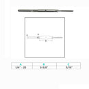 Marine Stainless Steel 1/4" Threaded Lag & Swage Stud Turnbuckle 3/16" Cable