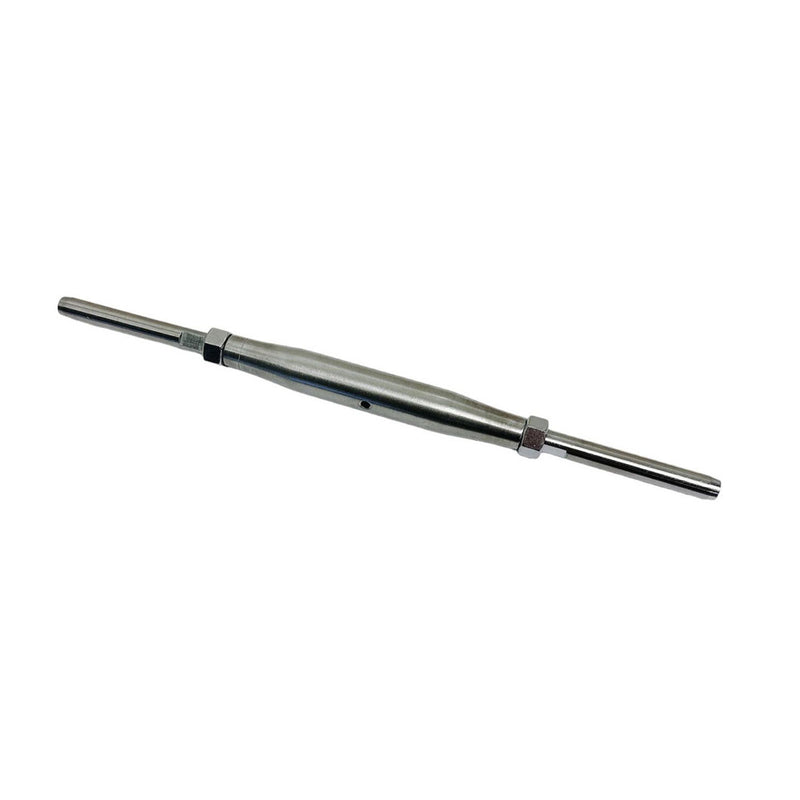 Marine Stainless Steel 1/4" Thread Swage Stud & Stud Pipe Turnbuckle 1/8" Cable