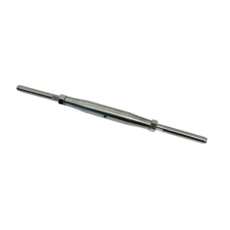 4 Pc Stainless Steel 1/4" Thread Swage Stud & Stud Pipe Turnbuckle 1/8" Cable