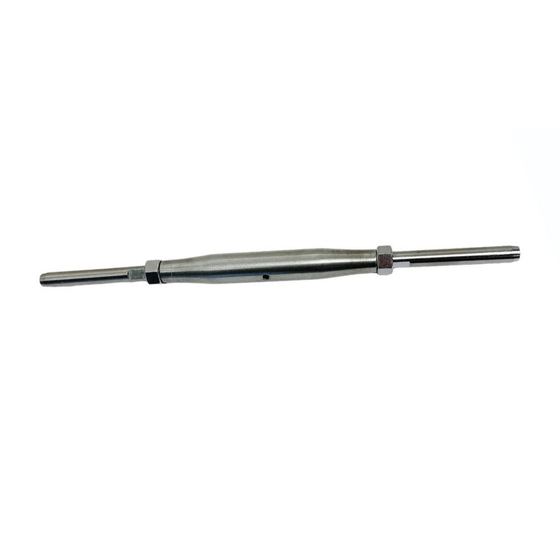 Marine Stainless Steel 1/4" Thread Swage Stud & Stud Pipe Turnbuckle 3/16" Cable