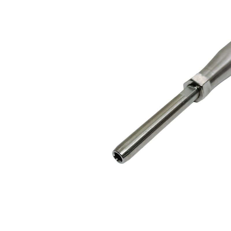 4 Pc Stainless Steel 3/8" Thread Swage Stud & Stud Pipe Turnbuckle 3/16" Cable