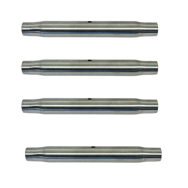4Pc Marine Boat Stainless Steel 3/16" x 3-5/16" Pipe Turnbuckle Body 300 Lbs WLL