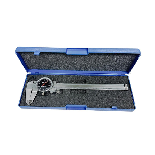 Black Face 0-6" stainless Steel Dial Caliper Shock Proof 0.001" Graduation