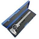 Black Face 0-6" stainless Steel Dial Caliper Shock Proof 0.001" Graduation