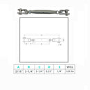 Marine Stainless Steel T316 Toggle & Toggle Pipe Turnbuckle