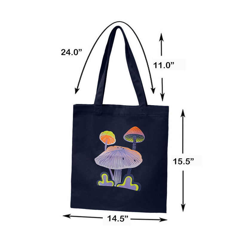 Set of 9 Eco-Friendly Reusable Grocery Bags, Cotton Canvas Tote Shopping Bag
