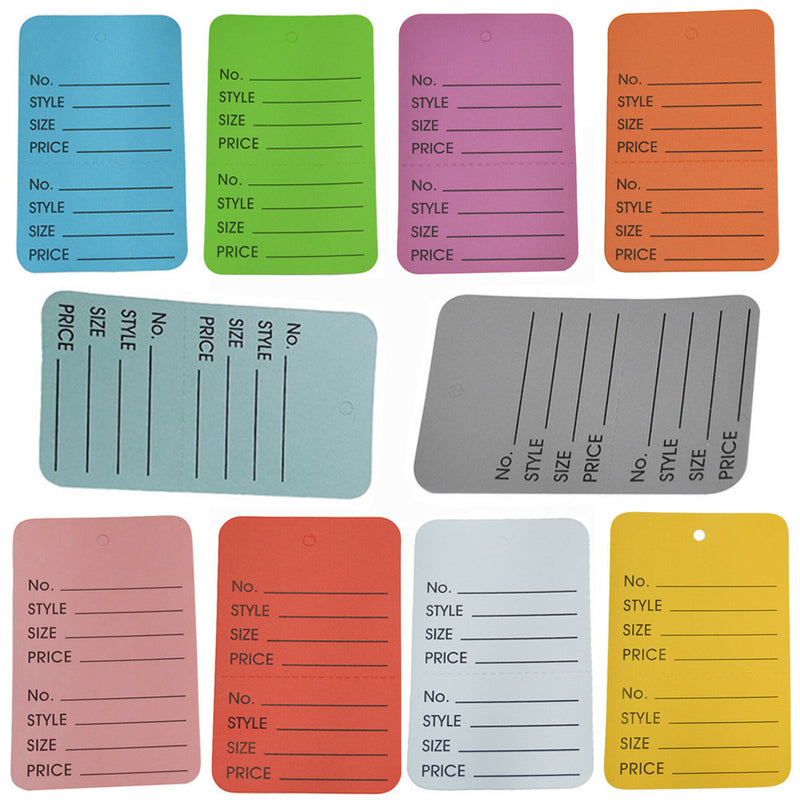 1000 PCS Large Merchandise Coupon Price Tags Without String 1-3/4" x 2-7/8"