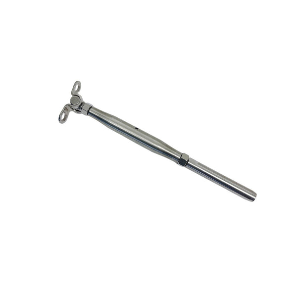 Marine Stainless Steel T316 1/4" Deck Toggle & Swage Stud Turnbuckle 3/16" Cable