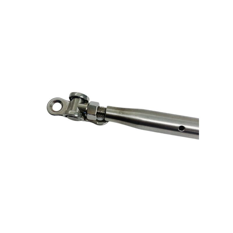 Marine Stainless Steel T316 1/4" Deck Toggle & Swage Stud Turnbuckle 3/16" Cable