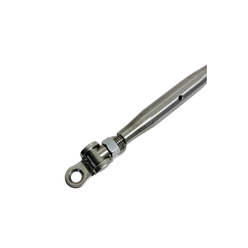 Marine Stainless Steel T316 1/4" Deck Toggle & Swage Stud Turnbuckle 3/16" Cable