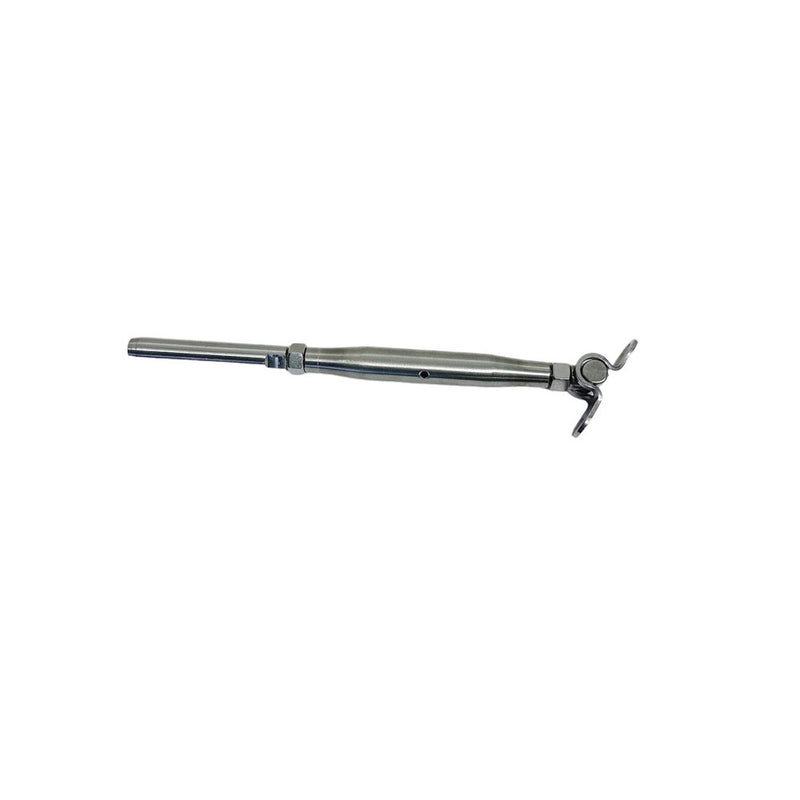 Marine Stainless Steel T316 3/8" Deck Toggle & Swage Stud Turnbuckle 1/4" Cable