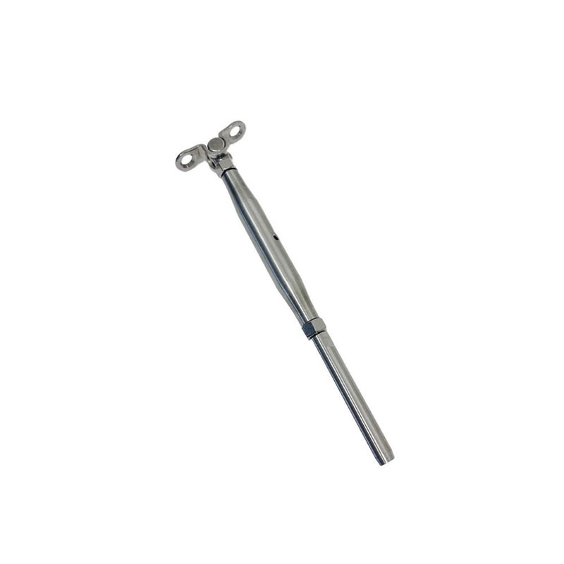 Marine Stainless Steel T316 3/8" Deck Toggle & Swage Stud Turnbuckle 1/4" Cable