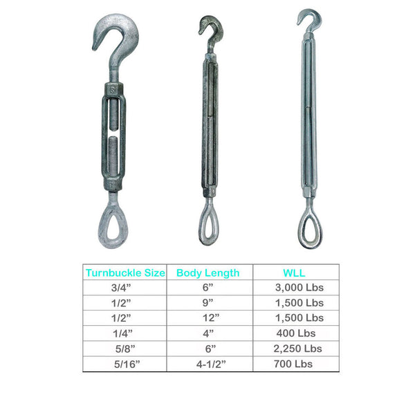 Hook Eye Galvanized Turnbuckle Pulley Drop Forged Turnbuckle HOOK EYE