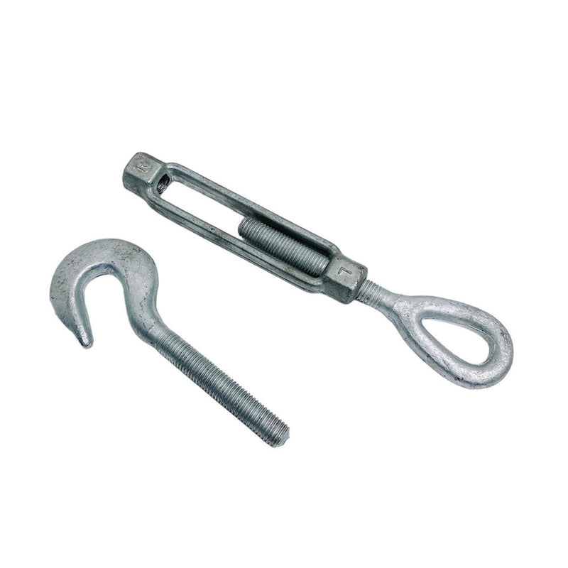 3/4" x 6" Hook Eye Galvanized Turnbuckle Pulley Drop Forged 3,000 Lbs WLL