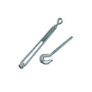 1/2" x 12" Hook Eye Galvanized Turnbuckle Drop Forged 1500 Lb WLL Hook Eye