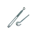 4 Pc 1/2" x 12" Hook Eye Galvanized Turnbuckle Drop Forged 1500 Lb WLL Hook Eye