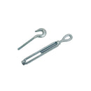 1/4" x 4" Hook Eye Galvanized Turnbuckle Drop Forged 400 Lb WLL Hook Eye Pulley
