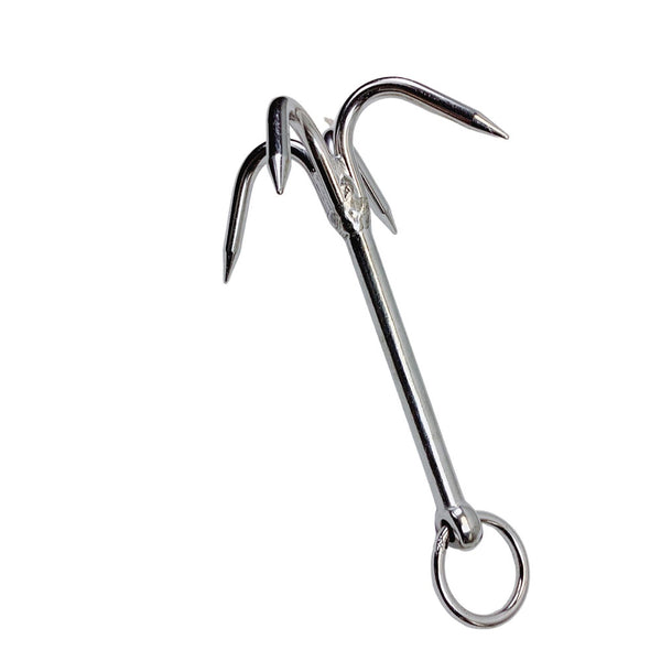 Marine Boat Stainless Steel T304 8" Hook Anchor Grappling Hook Grapple Anchor