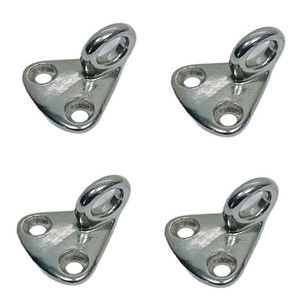 4Pc Marine Boat Stainless Steel T304 1-1/4" Fender Hook Pad Eye Hanger Eye Plate