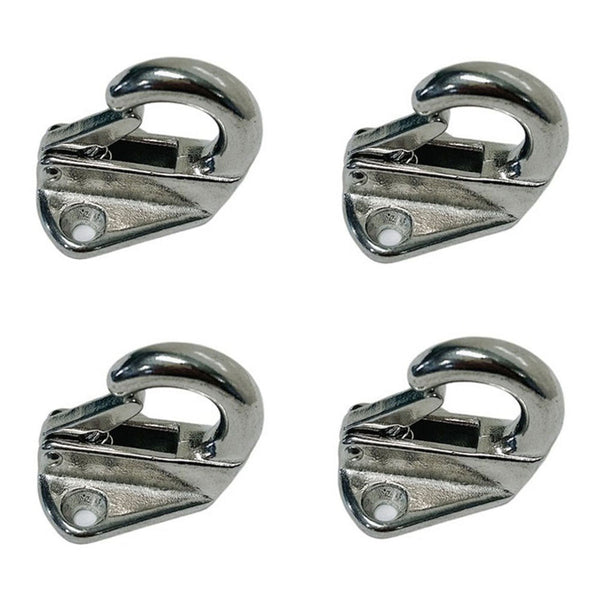 4Pc Stainless Steel 1-1/4" Snap Hook Spring Snap Type Fender Hanger Safety Hook