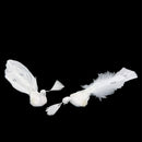 2 Pcs 6"L Artificial Peacock Bird Glitter Gems Foam Feather Crafts Christmas Ornament Decorations