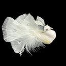 10 Pcs 4-1/2"L Artificial Peacock Bird Glitter Gems Foam Feather Crafts Christmas Ornament Decorations