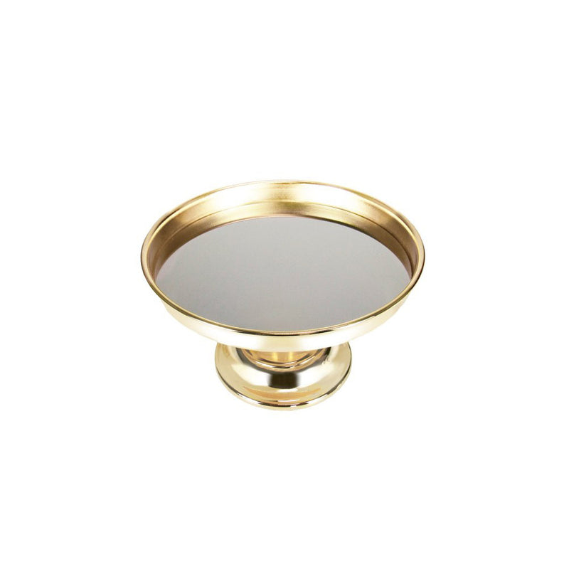 8-1/4"D x 4-3/4"H Gold Classic Round Dessert Cake Stand Display Serving Platter