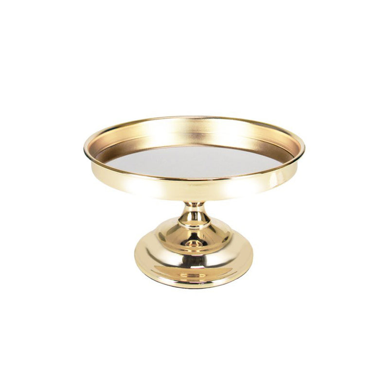 8-1/4"D x 4-3/4"H Gold Classic Round Dessert Cake Stand Display Serving Platter