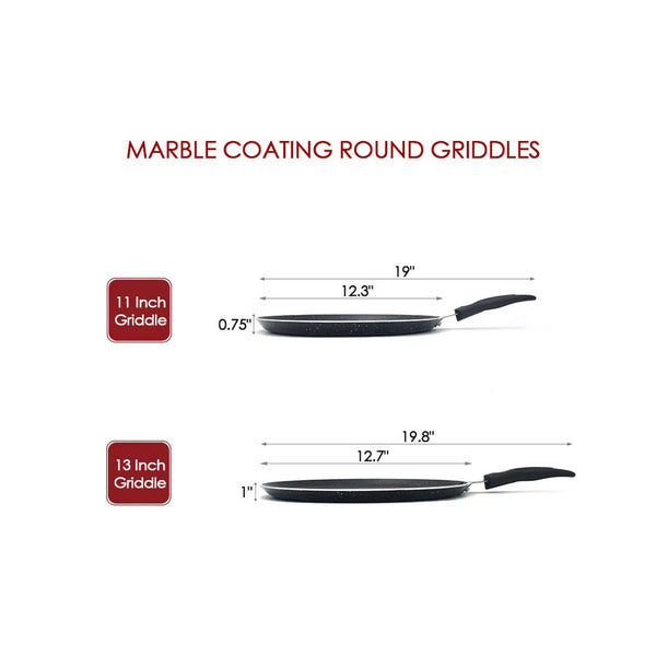Single Round Griddle Frying Pan Cookware Non-Stick Coating Griddle Pan