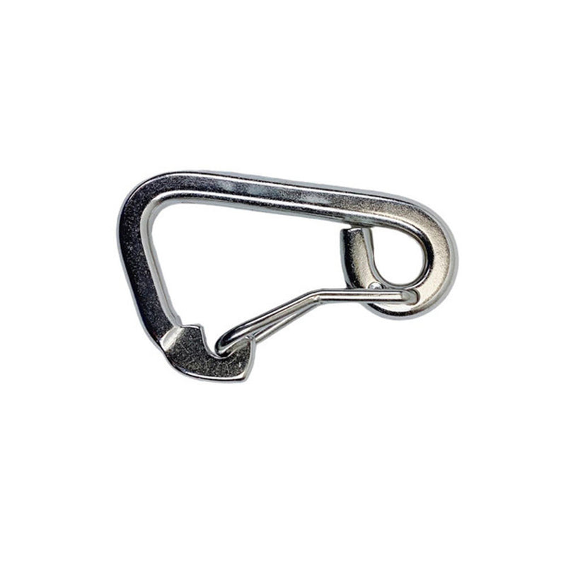 Stainless Steel T316 1/4" Harness Clip 250Lb WLL Spring Gate Snap Hook Flat Body