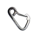 4 Pc Stainless Steel 1/4" Harness Clip 250Lb WLL Spring Gate Snap Hook Flat Body