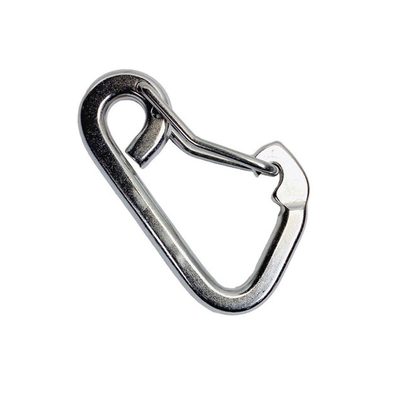 Stainless Steel 15/32" Harness Clip 1500Lb WLL Spring Gate Snap Hook Flat Body