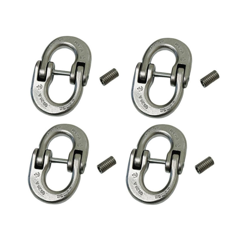 4 Pc Stainless Steel T318LN 3/8" G60 Hammerlock Link Chain Connect 5390 Lbs WLL