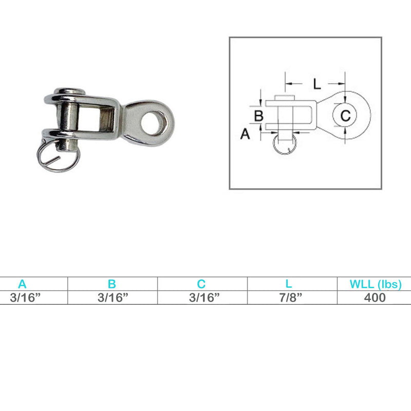 Marine Boat Stainless Steel T316 Rigging Toggle Lifting Rigging