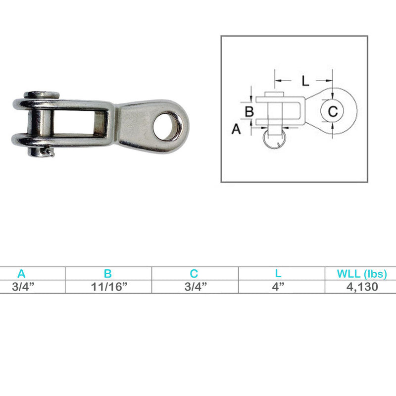 Marine Boat Stainless Steel T316 Rigging Toggle Lifting Rigging