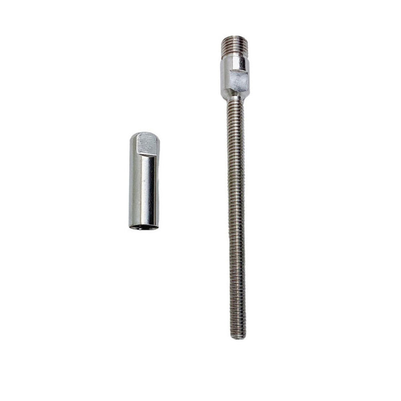 Stainless Steel Fully Threaded 3/16" Push & Go Swageless Stud For 3/16" Cable