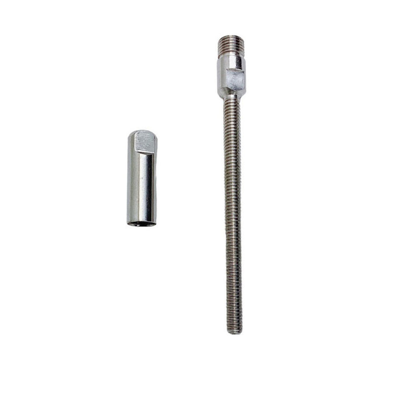 4 Pc Stainless Steel Fully Threaded 1/4" Push & Go Swageless Stud For 1/4" Cable