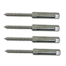 4Pc Marine Boat Stainless Steel 1/4" Push & Go Swageless Lag For 1/4" Cable Rail