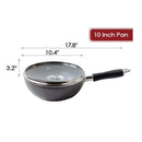 Non-Stick Saute Frying Pan Fry Wok With Lid