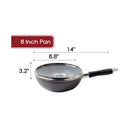 Non-Stick Saute Frying Pan Fry Wok With Lid