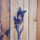 Artificial 31" Blue Glitter Butterflies Dead Twig Spray Window Insect Floral Decor Party Flower Arrangement