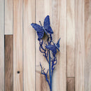 10 Pcs Artificial 31" Blue Glitter Butterflies Dead Twig Spray Window Insect Floral Decor Party Flower Arrangement