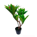 2.25 Ft Fuchsia Artificial Plumeria Flower Tree Tropical Plant in Black Pot