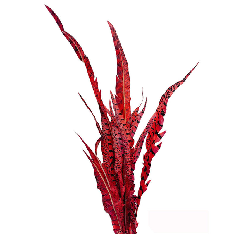 24" Burgundy Faux Feather Spray Feather Bush Christmas Decor Flower Arrangements