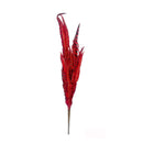 12 Pc 24" Burgundy Faux Feather Spray Feather Bush Christmas Decor Flower