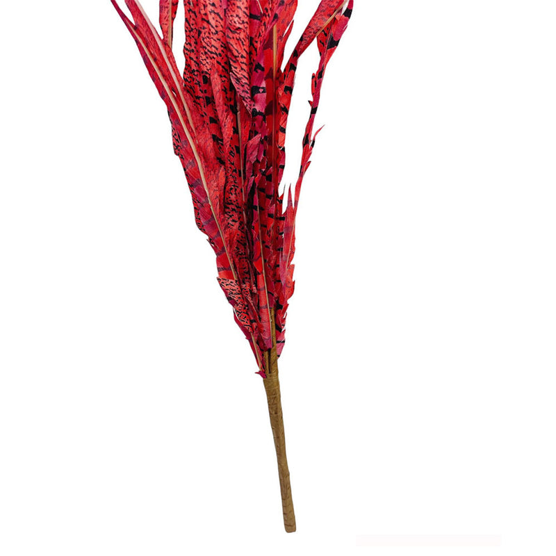 12 Pc 24" Burgundy Faux Feather Spray Feather Bush Christmas Decor Flower