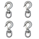 4 Pc Marine Boat Stainless Steel 1/2" Drop Forged Swivel Eye Hook 1,000 LBS WLL