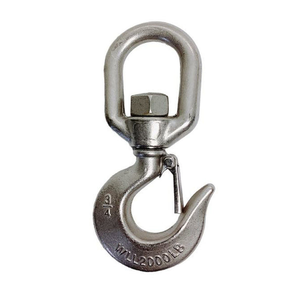 Marine Boat Stainless Steel T316 3/4" Drop Forged Swivel Eye Hook 2,000 LBS WLL
